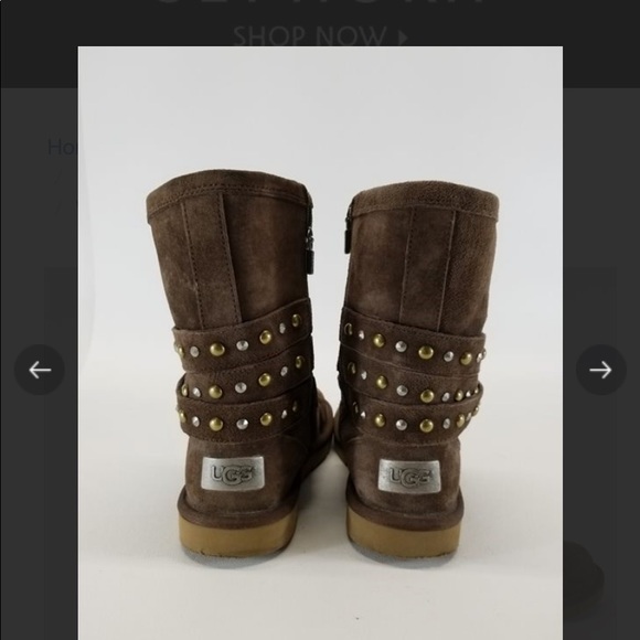 ⭐️RARE⭐️ UGG CLOVIS studded strap boots ⭐️ - Picture 3 of 6
